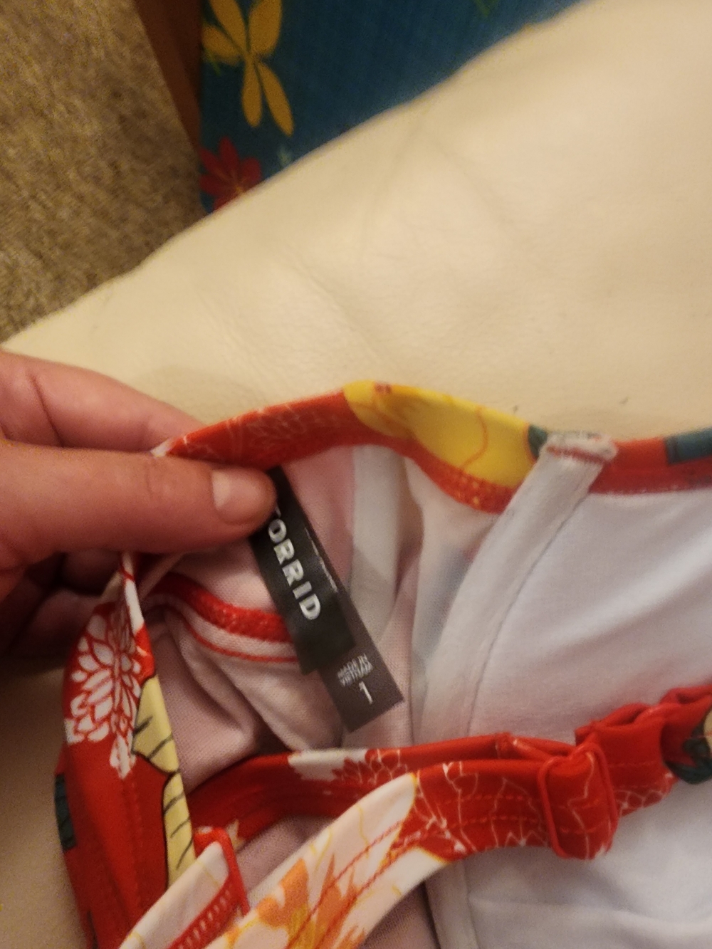 SZ 1 torrid Red Floral Two-Piece Swimsuit with Skirted Bottom - Picture 11 of 12